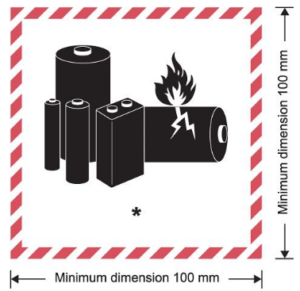 Specifiche della marcatura delle batterie al litio